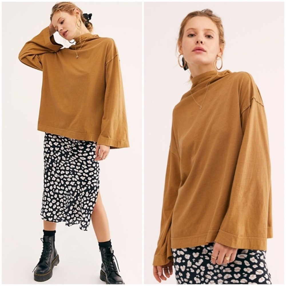 NWT Free People taupe long sleeve